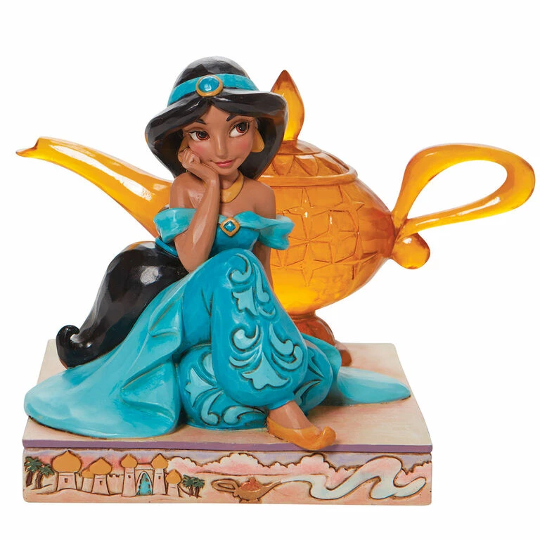 Enesco Jim Shore Disney Jasmine And Genie Lamp Figurine, 5.2" 1 Enesco Jim Shore Disney Jasmine And Genie Lamp Figurine, 5.2"