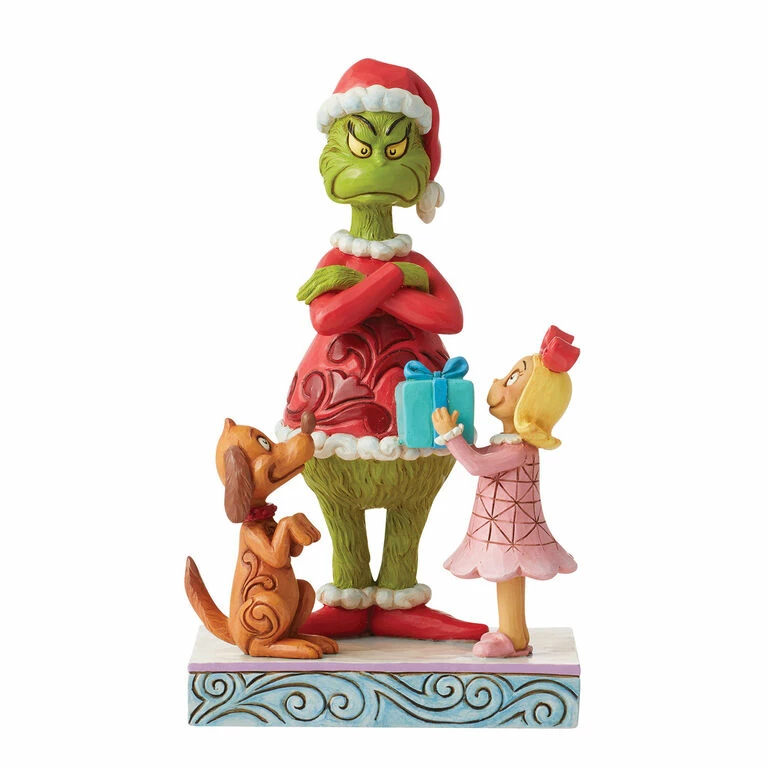 Enesco Jim Shore Max And Cindy Giving Gifts To The Grinch Figurine, 7.24" 1 Enesco Jim Shore Max And Cindy Giving Gifts To The Grinch Figurine, 7.24"