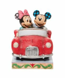 Enesco Jim Shore Disney Mickey And Minnie In Red Car Figurine, 5.2"