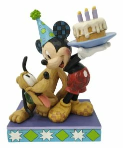 Enesco Jim Shore Mickey And Pluto Happy Birthday Pal Figurine, 6.2"