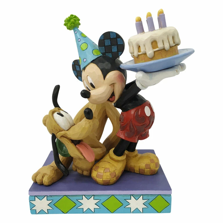 Enesco Jim Shore Mickey And Pluto Happy Birthday Pal Figurine, 6.2" 1 Enesco Jim Shore Mickey And Pluto Happy Birthday Pal Figurine, 6.2"