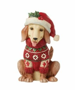 Enesco Jim Shore Mini Christmas Dog Figurine, 3.5"