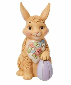Enesco Jim Shore Floral Easter Bunny Mini Figurine, 3.6"