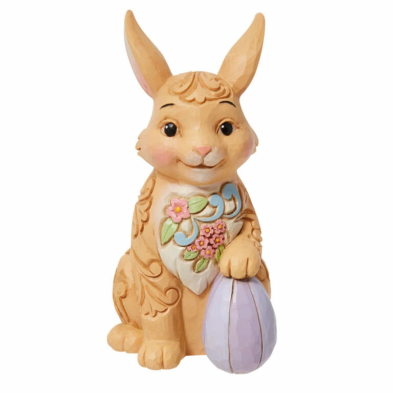 Enesco Jim Shore Floral Easter Bunny Mini Figurine, 3.6" 1 Enesco Jim Shore Floral Easter Bunny Mini Figurine, 3.6"