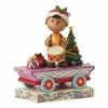 Enesco Jim Shore Peanuts Franklin Holiday Train Car Figurine, 4.75"