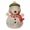 Enesco Jim Shore Peanuts Mini Snoopy Snowman Figurine, 3.5"