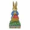 Enesco Jim Shore Peter Rabbit With Basket Of Strawberries Figurine, 6.2"