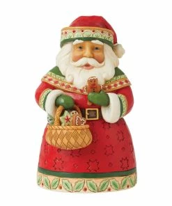 Enesco Jim Shore Pint-Sized Santa With Christmas Cookies Figurine, 5.1"
