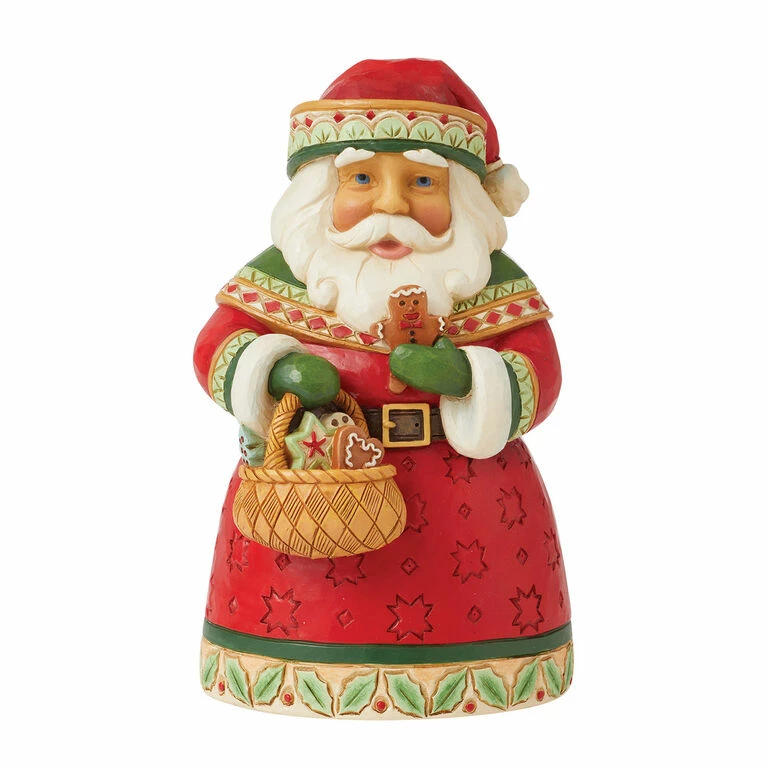 Enesco Jim Shore Pint-Sized Santa With Christmas Cookies Figurine, 5.1" 1 Enesco Jim Shore Pint-Sized Santa With Christmas Cookies Figurine, 5.1"