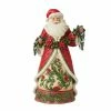 Enesco Jim Shore Santa With Poinsettia Garland Figurine, 12.2"