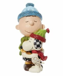 Enesco Jim Shore Peanuts Snoopy And Charlie Brown Hugging Figurine, 5.625"