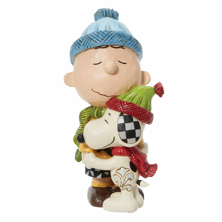 Enesco Jim Shore Peanuts Snoopy And Charlie Brown Hugging Figurine, 5.625" 1 Enesco Jim Shore Peanuts Snoopy And Charlie Brown Hugging Figurine, 5.625"
