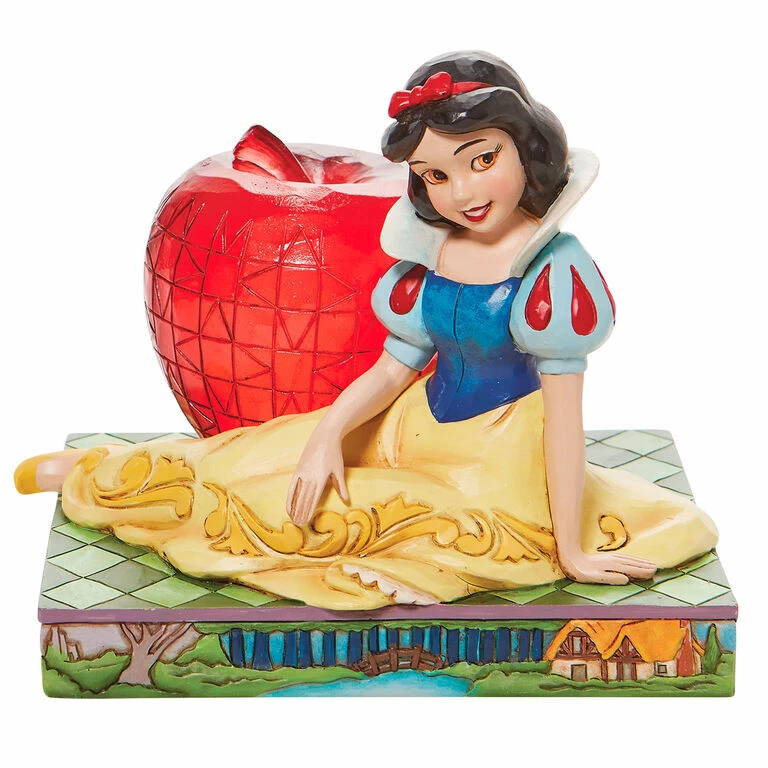 Enesco Jim Shore Disney Snow White And Apple Figurine, 4.8" 1 Enesco Jim Shore Disney Snow White And Apple Figurine, 4.8"