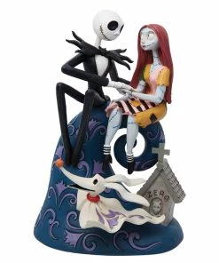 Enesco Jim Shore The Nightmare Before Christmas Jack And Sally On Hill Figurine, 8"