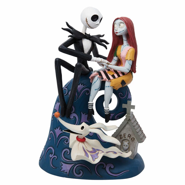 Enesco Jim Shore The Nightmare Before Christmas Jack And Sally On Hill Figurine, 8" 1 Enesco Jim Shore The Nightmare Before Christmas Jack And Sally On Hill Figurine, 8"