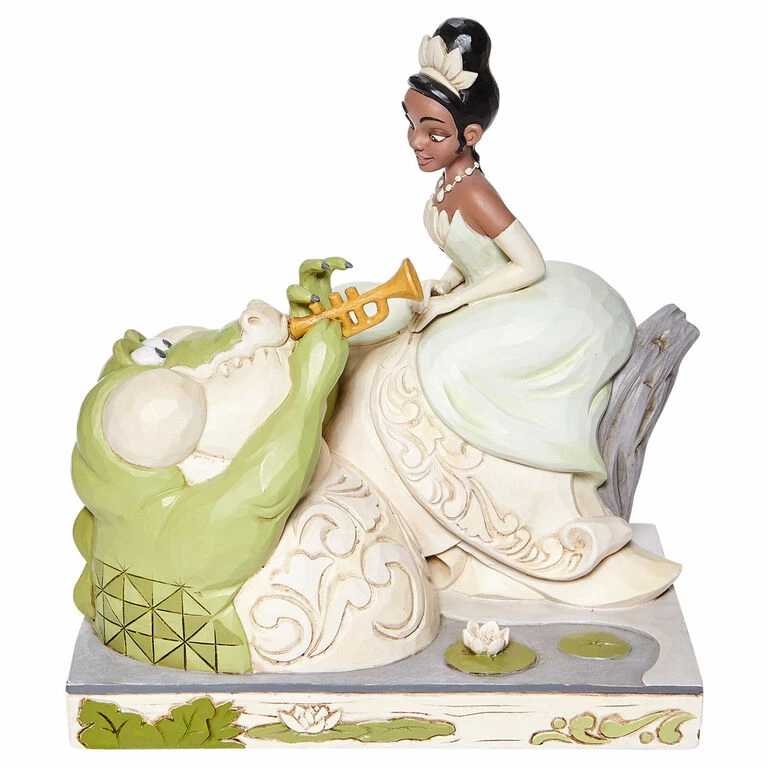 Enesco Jim Shore Disney Tiana And Louis White Woodland Figurine, 7.5" 1 Enesco Jim Shore Disney Tiana And Louis White Woodland Figurine, 7.5"