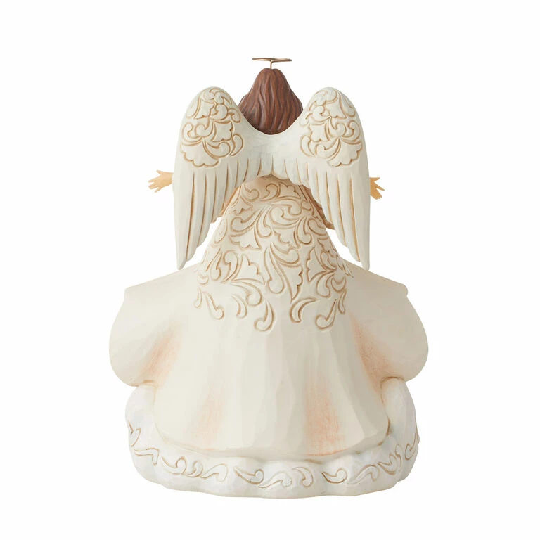Enesco Jim Shore White Woodland Angel With Cloak Figurine, 9.5" 2 Enesco Jim Shore White Woodland Angel With Cloak Figurine, 9.5" - Image 2