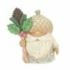Enesco Jim Shore White Woodland Gnome With Acorn Hat Figurine, 4.65"