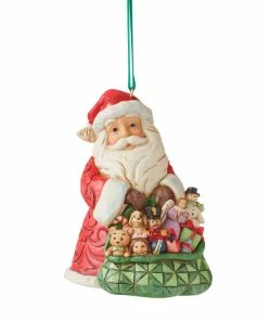 Enesco Jim Shore Worldwide Event Santa Ornament, 3.5"