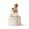 Willow Tree Kindness Girl With Cat Figurine Keepsake Box