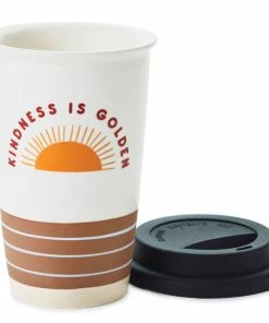 Hallmark Kindness Is Golden Ceramic Travel Mug, 9 Oz. -Department Store Shop Kindness Is Golden Sunshine Ceramic Travel Mug 1SNN1004 03