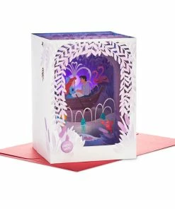 Hallmark Disney The Little Mermaid 3D Pop-Up Musical Valentine's Day Card With Light