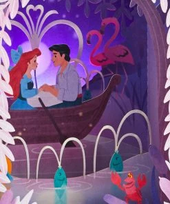 Hallmark Disney The Little Mermaid 3D Pop-Up Musical Valentine's Day Card With Light -Department Store Shop Kiss the Girl PopUp Music Light Valentines Day Card 1099VAY9992 04