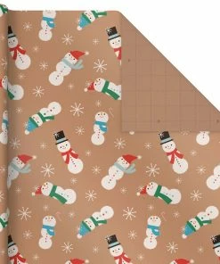 Hallmark Kraft Assorted 4-Pack Christmas Wrapping Paper, 88 Sq. Ft. 11 Hallmark Kraft Assorted 4-Pack Christmas Wrapping Paper, 88 Sq. Ft. -Department Store Shop Kraft Christmas Wrapping Paper for Kids JXW1085 04
