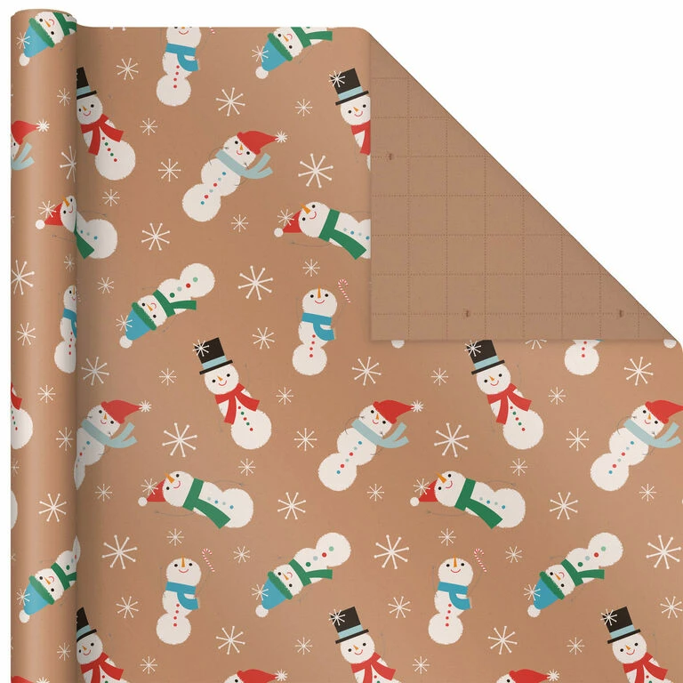 Hallmark Kraft Assorted 4-Pack Christmas Wrapping Paper, 88 Sq. Ft. 4 Hallmark Kraft Assorted 4-Pack Christmas Wrapping Paper, 88 Sq. Ft. - Image 4