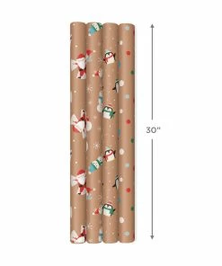 Hallmark Kraft Assorted 4-Pack Christmas Wrapping Paper, 88 Sq. Ft. 15 Hallmark Kraft Assorted 4-Pack Christmas Wrapping Paper, 88 Sq. Ft. -Department Store Shop Kraft Christmas Wrapping Paper for Kids JXW1085 08