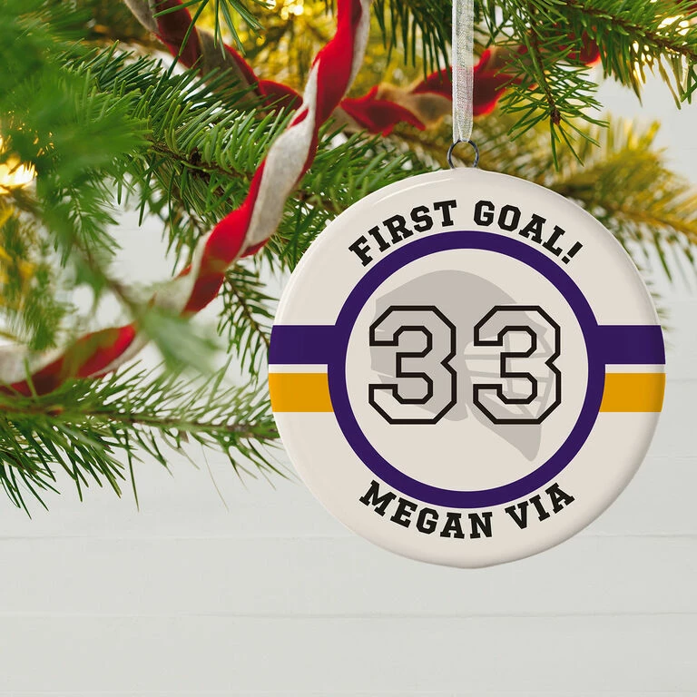 Lacrosse Ceramic Circle Personalized Ornament 2 Lacrosse Ceramic Circle Personalized Ornament - Image 2