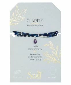 Silver, Lapis And Amethyst Wrap Bracelet/Necklace With Teardrop Charm