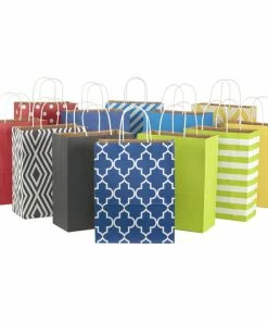 Hallmark 12.5" Assorted Designs 12-Pack Large Gift Bags