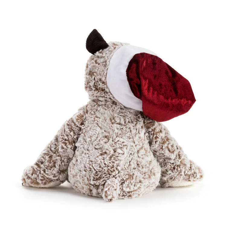 Large Giving Bear In Santa Hat Stuffed Animal, 16" 2 Large Giving Bear In Santa Hat Stuffed Animal, 16" - Image 2