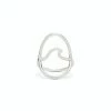 Pura Vida Statement Wave Silver Ring, Size 6