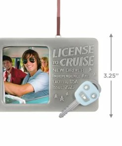 Hallmark License To Cruise 2023 Metal Photo Frame Ornament -Department Store Shop License to Cruise Picture Frame Keepsake Ornament 1599QHX3019 03