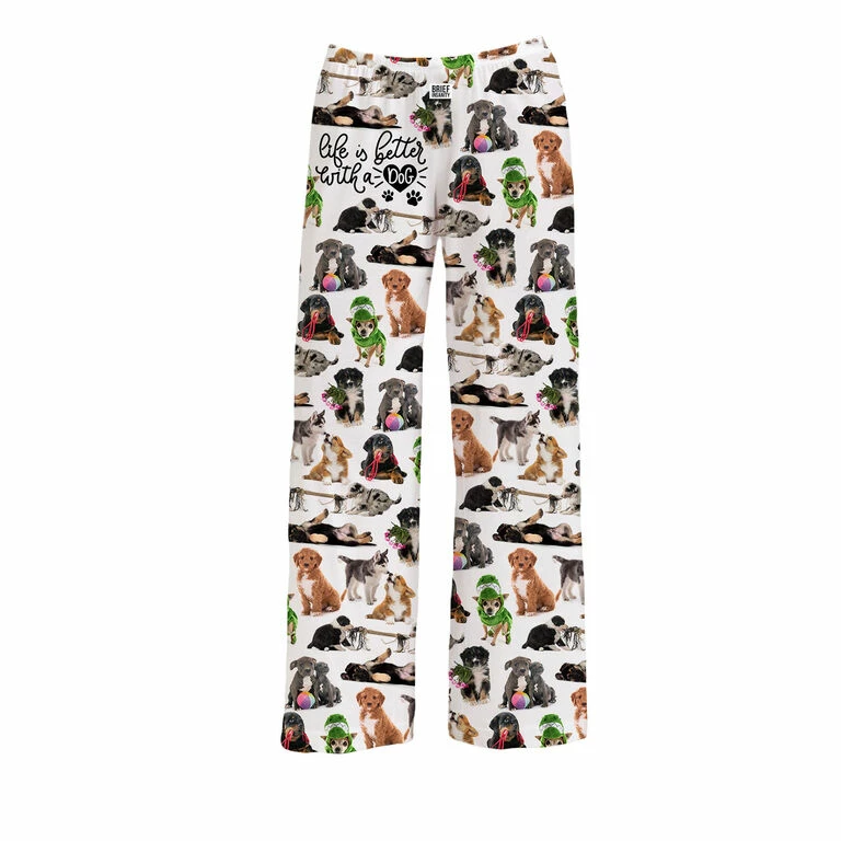 Brief Insanity Life Is Better With A Dog Lounge Pants, Small 1 Brief Insanity Life Is Better With A Dog Lounge Pants, Small