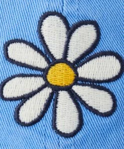 Life Is Good Daisy Cornflower Blue Baseball Cap -Department Store Shop Life Is Good Daisy on Blue Womens Baseball Cap 98705 02