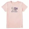 Life Is Good Keep It Simple Women's Pink T-Shirt, Small