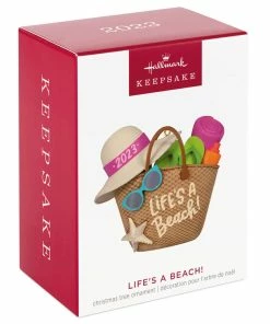 Hallmark Life's A Beach! 2023 Ornament -Department Store Shop Lifes a Beach Tote Bag Keepsake Ornament 1899QGO2929 04