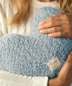 Demdaco Soft Blue Giving Heart Pillow -Department Store Shop Light Blue Weighted Heart Pillow 1004440133 03