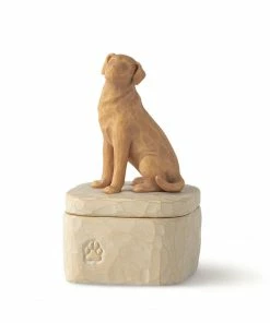 Willow Tree Light Brown Dog Figurine Keepsake Box