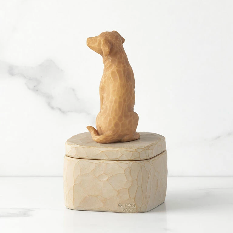 Willow Tree Light Brown Dog Figurine Keepsake Box 3 Willow Tree Light Brown Dog Figurine Keepsake Box - Image 3