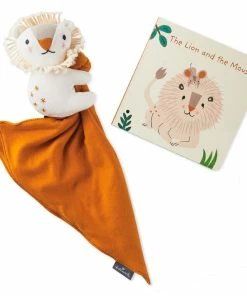 Hallmark The Lion And The Mouse Board Book And Lion Lovey Blanket Set