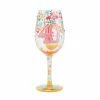 Lolita Happy 40th Birthday Handpainted Wine Glass, 15 Oz.