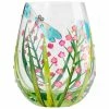 Lolita® Dragonfly Handpainted Stemless Wine Glass, 20 Oz.