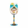 Lolita Glamping Handpainted Wine Glass, 15 Oz.