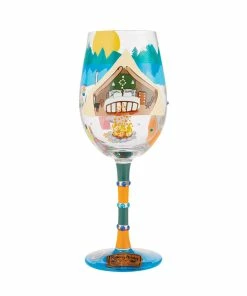 Lolita Glamping Handpainted Wine Glass, 15 Oz.
