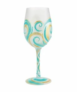 Enesco Lolita Ridin' The Waves Handpainted Wine Glass, 15 Oz.