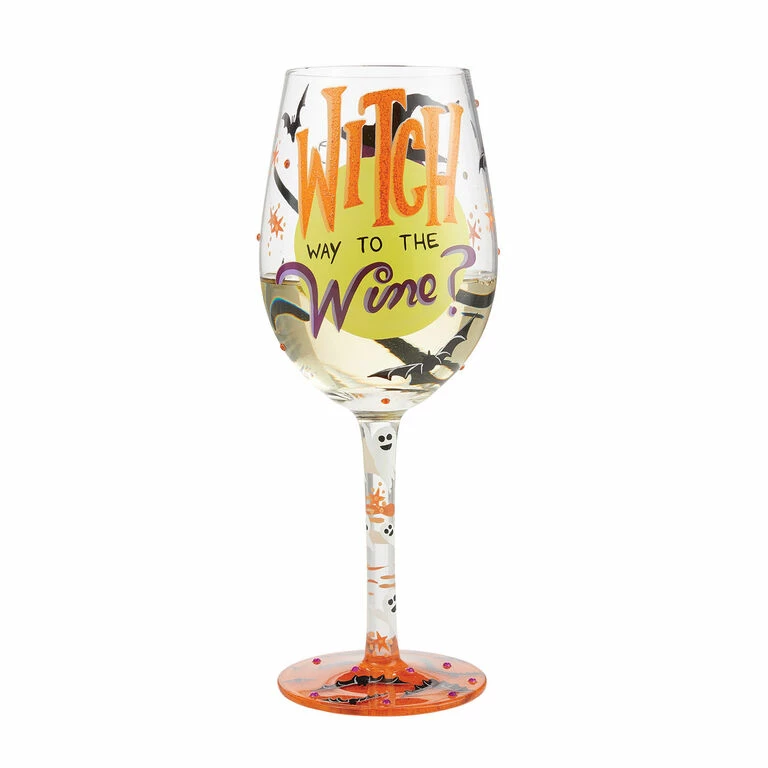 Enesco Lolita Witch Way To The Wine Glass, 15 Oz. 3 Enesco Lolita Witch Way To The Wine Glass, 15 Oz. - Image 3